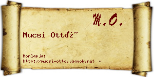 Mucsi Ottó névjegykártya